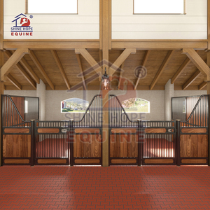 Draagbare Bamboe Gepoedercoate Klassieke Paardenuitrustingen Kraampjes Paardenbox Paardenstal 12 Voet Paardenstal Fronten - Product Image 2