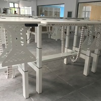 OTi Cadre de bureau électrique en forme de H réglable en hauteur de haute qualité pour poste de travail double