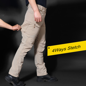 <strong>Men</strong> Stretchy <strong>Summer</strong> Pant Pockets Quick Dry Spandex 4-Way Stretchy Long Pant Tactical <strong>Trousers</strong> - Product Image 2