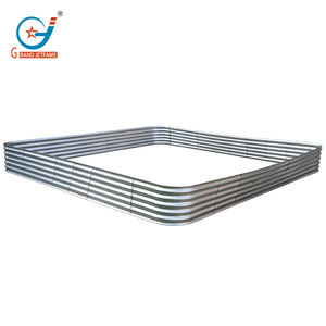 Prix d'usine Kits de jardinières surélevées carrées extra-larges en métal galvanisé, bac à plantes pour sol, pour usage en génie civil - Product Image 6