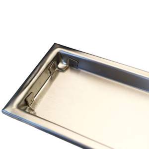 Fabrication <span class=keywords><strong>sur</strong></span> <span class=keywords><strong>mesure</strong></span> de drain de sol en acier inoxydable 304 de haute qualité avec insert linéaire pour carrelage, pour salle de bain et hôtel - Product Image 2
