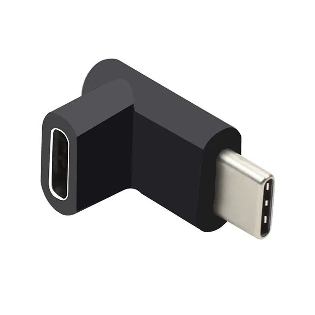 Nuovo adattatore 90 gradi tipo C adattatore USB C maschio a femmina verso l'alto e verso il basso adattatore USB-C con angolo USB 3.1 tipo-C connettore