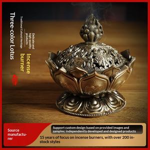 Quemador de Incienso de Cobre Antiguo de Dongguan, Artículos Religiosos Chinos, Regalos Creativos, Artesanía Decorativa de Aleación de Zinc, Modelo <span class=keywords><strong>HS70</strong></span> - Product Image 3