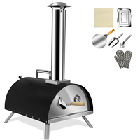 Top Pizzaofen 12 Zoll Outdoor-Tragbar Mini-Holzpellet-Pizzaofen für Holzkohlegrill/Gasgrill