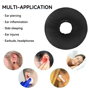 Coussin en forme <span class=keywords><strong>de</strong></span> donut tricoté et lavable avec trou pour l'oreille, idéal pour les dormeurs latéraux, soulage les maux <span class=keywords><strong>de</strong></span> tête et les plaies <span class=keywords><strong>de</strong></span> pression - Product Image 5