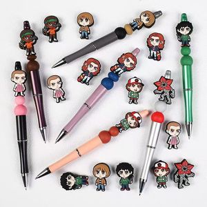 Stran Ger Things Abalorios de silicona con diseño de personajes de dibujos animados variados <span class=keywords><strong>para</strong></span> la fabricación de joyas, productos <span class=keywords><strong>para</strong></span> abalorios y bolígrafos - Product Image 1