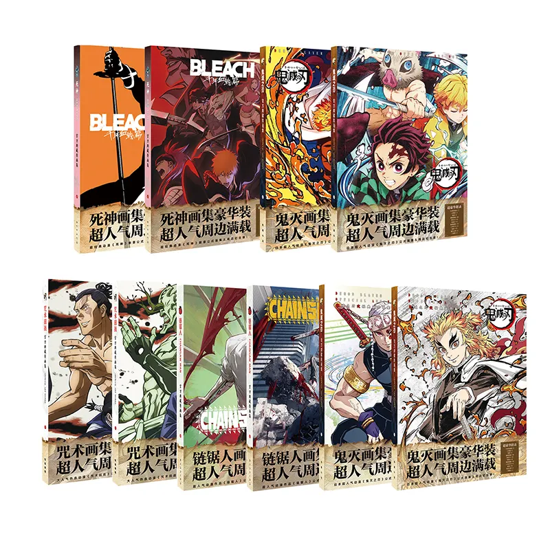 Demon Slayer Bleekmiddel Genshin Tokyo Ghoul Miku Jojo Kettingzaag Man Anime Poster Lomo Kaart Sticker Ansichtkaart Anime Papieren Geschenkdoos