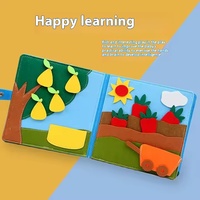 Último libro de tablero silencioso Montessori 3D para niños pequeños de 1 a 7 años, libro ocupado sensorial preescolar de actividad de fieltro de 12 páginas para edades tempranas