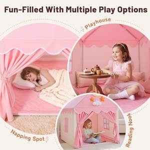 Grande tente de jeu féerique pour enfants, château de rêve, tente de princesse, cadeau pour fille, jouets pour tout-petits - Product Image 3