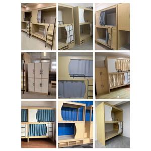 Cama de Dos Pisos con Estructura de Acero y Madera Cama Cápsula de Dos Niveles para Hotel Litera Superior e Inferior de Madera Resistente y Duradera - Product Image 2