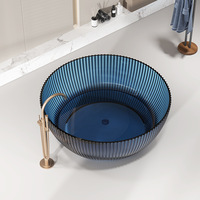 Baignoire autoportante intelligente en acrylique avec chauffage à température constante, massage à bulles et ensemble de robinetterie cinq pièces pour usage domestique et gîtes