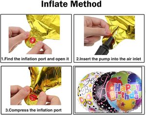 In the Trend Happy Birthday Printed Foil <b>Balloon</b> 18 Inch Durable for Kids Birthday Party <b>Decorations</b> - Product Image 5