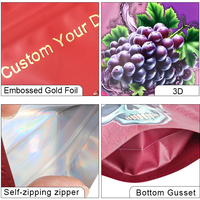 Sachets Doypack Mylar à bec verseur pour sauces et liquides, finition brillante, conception personnalisée, avec bec verseur supérieur et logo imprimé thermoscellé