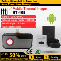 Hti HT-105 Mobir Kamera Termal Udara 160x120 Piksel Pencitra Termal Inframerah untuk Perbaikan Sirkuit PCB Ponsel Kamera Smartphone