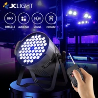 Projecteur PAR LED RVBW 3-en-1 DMX 54x3W en aluminium, modèle privé JC, pour éclairage de scène et d'événements (mariages, réceptions)