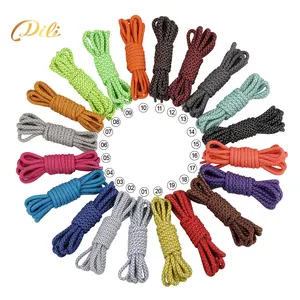 4mm Round Polyester Reflective Replacement Shoelaces 120cm Long Sport Safty Shoe Laces Luminous Shoestring