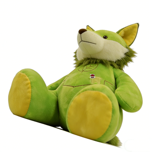 Peluche de zorro verde personalizado, peluche de zorro, peluche de animal del bosque, lindo peluche de zorro, juguete de zorro verde único - Product Image 3