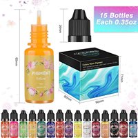 Résine étonnante Pigment métallique 3D pour le bricolage Pigment d'encre à alcool métallique 24 couleurs pour résine époxy