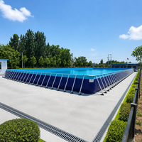 Réservoir d'eau en acier galvanisé avec bâche en PVC Jinlong, 2000L-100000L, 10000L/heure, garantie 1 an, pour utilisation en usine de production de produits aquacoles
