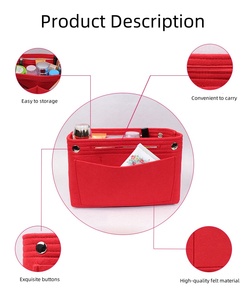 Inserto organizador de monedero de fieltro BSCI para bolsos compatible con inserto organizador de bolso de mano de fieltro rápido y más con 3 tamaños - Product Image 4