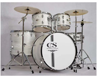 Promotion Exceptionnelle : Batterie Acoustique Adulte Professionnelle de Haute Qualité, 5 Fûts et 3 Cymbales, Avec Tabouret