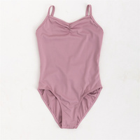 Offre Spéciale Pas Cher Camisole Formation Danse Porter Maille Noir Nylon Spandex Enfants Enfants Filles Ballet Justaucorps à Vendre