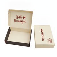 Boîte d'emballage pour le commerce électronique de produits de beauté, en carton ondulé, avec fermeture automatique, imprimée en quadrichromie, personnalisée, type B Flute