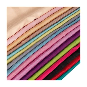 Stock Multi Colors Polyester Shantung Slub Dupion Curtain Fabric