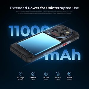 สมาร์ทโฟน 4G รุ่นทนทาน 6+256GB แบตเตอรี่ 11000mAh ระบบปฏิบัติการ Android 14 รองรับ NFC ปลดล็อคทั่วโลก กล้องหลัก 48MP หน้าจอ 6.56 นิ้ว กันกระแทก กันน้ำ - Product Image 5