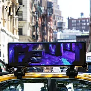 户外广告LED视频屏幕P 2双面数字出租车顶部led显示屏