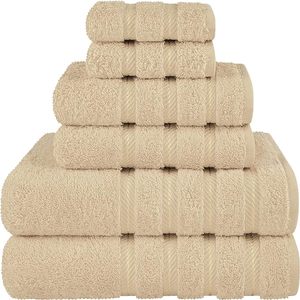 6-Piece Dyed <b>Towel</b> <b>Set</b> 100% Soft Ring Spun Cotton Includes 2 <b>Bath</b> <b>Towels</b> 2 Hand <b>Towels</b> 2 Washcloths Antimicrobial Quick-Dry Very - Product Image 2