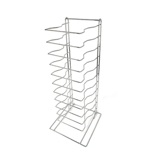 11 lớp 305x305x685mm thép không gỉ kim loại bánh <span class=keywords><strong>pizza</strong></span> khay giá bánh <span class=keywords><strong>pizza</strong></span> hiển thị chủ shelve giá bánh <span class=keywords><strong>pizza</strong></span> khay Pan đứng - Product Image 5