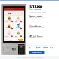 Kiosque de commande en libre-service mural pour restaurant, écran tactile, kiosques de paiement, kiosque de paiement automatique, machines de paiement par carte