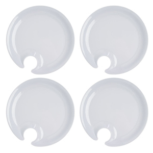 Assiettes à apéritif en mélamine de 7 pouces avec porte-verre à vin et porte-gobelet pour un usage occasionnel - Product Image 5