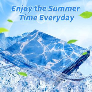 Dog Cooling Pad Summer High Absorption Top Waterproof <b>Safe</b> Easy Carry and Clean Rechargeable Cooling Mat Pet Mat Pad - Product Image 3