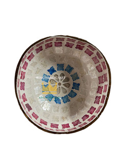 Bols en noix de coco de haute qualité du Vietnam avec incrustations de nacre, motif mosaïque, esthétique et respectueux de l'environnement, décoration d'intérieur - Product Image 4