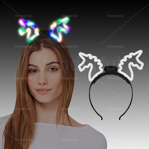 Articles de fête les plus vendus jouet LED bandeaux <span class=keywords><strong>licorne</strong></span> avec 3 modes d'éclairage pour enfants et adultes - Product Image 5