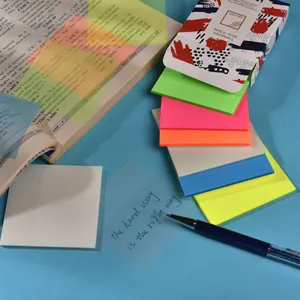 S3002 76x76mm trong suốt từ vật liệu vật nuôi Memo Pad notepad tự dính vuông dính lưu ý cho văn phòng trường học món quà tuyệt vời - Product Image 5