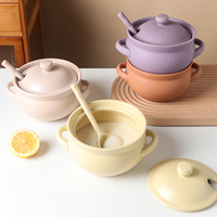Bocaux à épices en céramique émaillée couleur unie, personnalisables OEM (couleurs et logos), avec double poignée, pour huile de piment et graisse de porc – Vente en gros