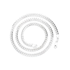 5mm Herren dicke Kette feine Hip Hop Schmuck Halsketten 925 Sterling Silber Curb Cuban Link Chain Halskette für Männer - Product Image 1