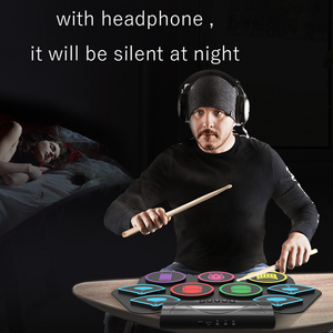 Nuevo Producto 2022, Kit de Batería Electrónica MIDI USB Enrollable, Logotipo OEM, <span class=keywords><strong>Edrum</strong></span> con Auriculares - Product Image 6