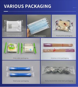 Empaquetadora de embalaje de almohada de paquete de flujo Horizontal de tarjetas de papel de dibujos animados Manual de alta velocidad para protector de nevera - Product Image 2