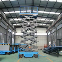 Nacelle-ciseaux électrique portable, hauteur de 18m, levage de ciseaux, petite plateforme