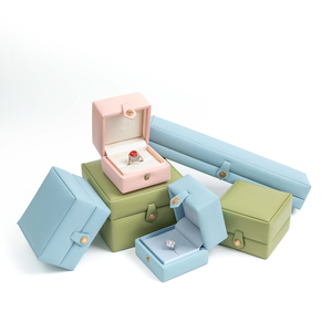 Zebo Custom Luxury PU <b>Leather</b> Jewelry Box Set Hot Stamping Logo Premium Packaging for Ring Pendant <b>Bracelet</b> Necklace Wholesale - Product Image 5