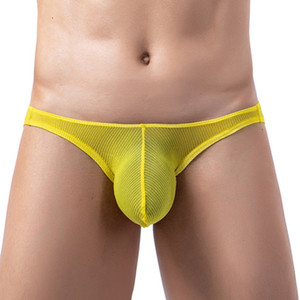 Slip da Uomo <span class=keywords><strong>AMA</strong></span> Pure Color Sexy, Alta Elasticità in Nylon, Intimo Maschile Traspirante, Taglie Grandi Disponibili - Product Image 1
