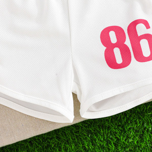 Conjunto Deportivo Elegante para Niñas No. Conjunto de <span class=keywords><strong>Boutique</strong></span> para Niños Pequeños: Camiseta Rosa Estampada de Manga Corta + Pantalones Blancos, Estilo Occidental - Product Image 6