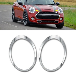 Mini Icml Headlight Trim Ring 51137149905 51137149906 Electroplated Silver <b>Abs</b> Material Glue Tape Installation - Product Image 2