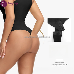 Body <span class=keywords><strong>de</strong></span> Mujer <span class=keywords><strong>de</strong></span> Color Sólido <span class=keywords><strong>con</strong></span> Copas Acolchadas, Cierre <span class=keywords><strong>de</strong></span> Broches en la Entrepierna, Control <span class=keywords><strong>de</strong></span> Abdomen y Alta Elasticidad - Product Image 5