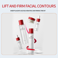 Kit de Soins Anti-Âge Hydratant à l'Extrait de Placenta de Mouton Bio OEM en Gros avec Vitamine E pour une Peau Rajeunie