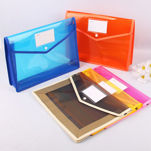 Chất lượng cao Nhãn Túi Snap nút A4 nhựa tập tin Ví tài liệu thư mục mở rộng tập tin thư mục rõ ràng tài liệu thư mục - Product Image 2